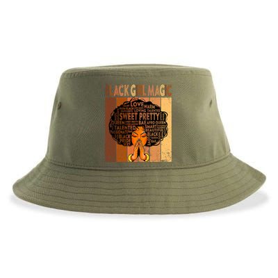 Afro Melanin Juneteenth Black History Black Magic Gift Sustainable Bucket Hat