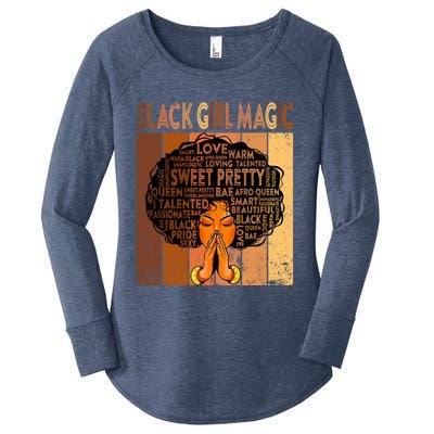 Afro Melanin Juneteenth Black History Black Magic Gift Women's Perfect Tri Tunic Long Sleeve Shirt