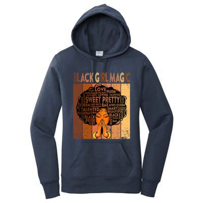 Afro Melanin Juneteenth Black History Black Magic Gift Women's Pullover Hoodie