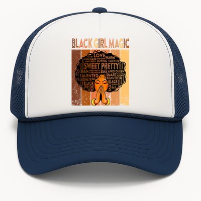 Afro Melanin Juneteenth Black History Black Magic Gift Trucker Hat