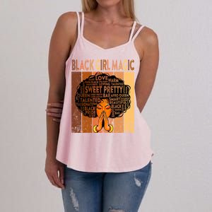 Afro Melanin Juneteenth Black History Black Magic Gift Women's Strappy Tank