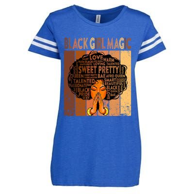 Afro Melanin Juneteenth Black History Black Magic Gift Enza Ladies Jersey Football T-Shirt