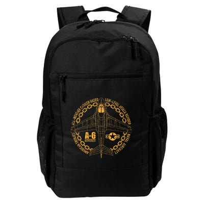 A6 Military Jet Aircraft Distressed Style Airplane Art Daily Commute Backpack