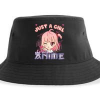 Anime Merch Just A Girl Who Loves Anime Anime Girl Manga Sustainable Bucket Hat