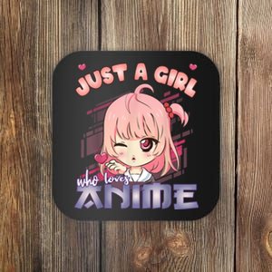 Anime Merch Just A Girl Who Loves Anime Anime Girl Manga Coaster