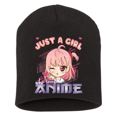 Anime Merch Just A Girl Who Loves Anime Anime Girl Manga Short Acrylic Beanie