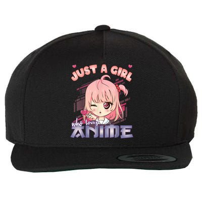 Anime Merch Just A Girl Who Loves Anime Anime Girl Manga Wool Snapback Cap