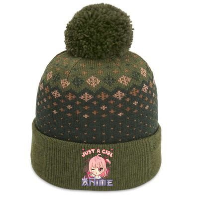 Anime Merch Just A Girl Who Loves Anime Anime Girl Manga The Baniff Cuffed Pom Beanie