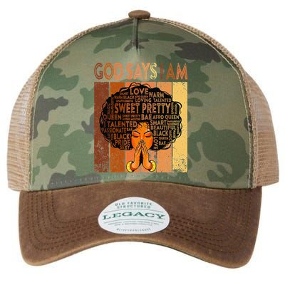 Afro Melanin Juneteenth Black History God Says I Am Legacy Tie Dye Trucker Hat
