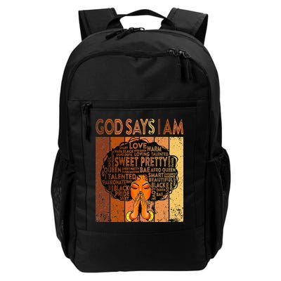 Afro Melanin Juneteenth Black History God Says I Am Backpack