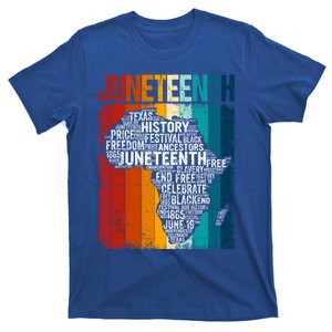 Africa Map Juneteenth Freedom Day Melanin Blm Independence Gift T-Shirt