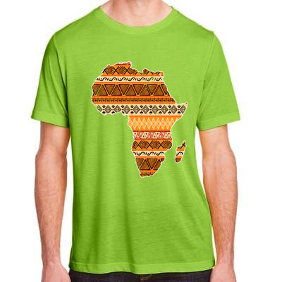 Africa Map Kente Cloth Black History Month Afro Africa Pride Gift Adult ChromaSoft Performance T-Shirt