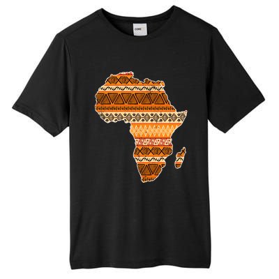 Africa Map Kente Cloth Black History Month Afro Africa Pride Gift Tall Fusion ChromaSoft Performance T-Shirt