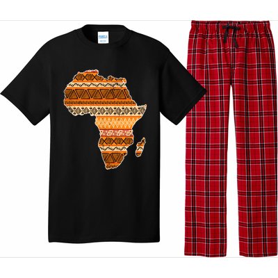 Africa Map Kente Cloth Black History Month Afro Africa Pride Gift Pajama Set