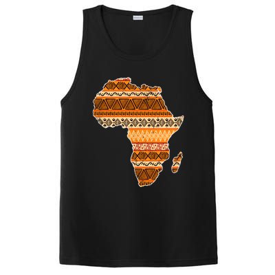 Africa Map Kente Cloth Black History Month Afro Africa Pride Gift PosiCharge Competitor Tank