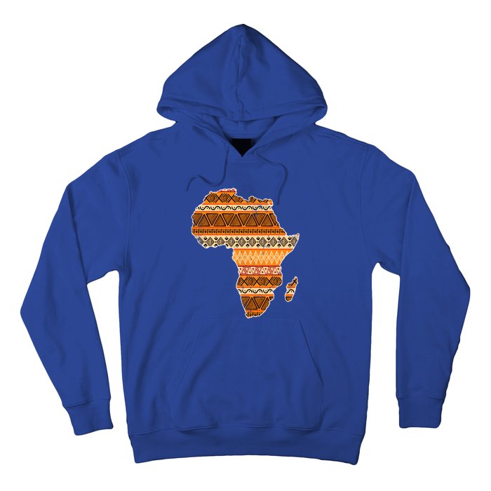 Africa Map Kente Cloth Black History Month Afro Africa Pride Gift Hoodie