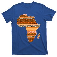 Africa Map Kente Cloth Black History Month Afro Africa Pride Gift T-Shirt