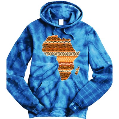 Africa Map Kente Cloth Black History Month Afro Africa Pride Gift Tie Dye Hoodie