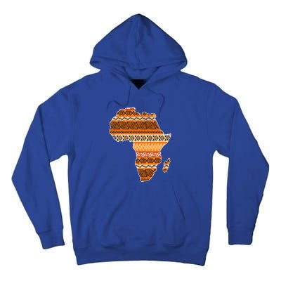 Africa Map Kente Cloth Black History Month Afro Africa Pride Gift Tall Hoodie