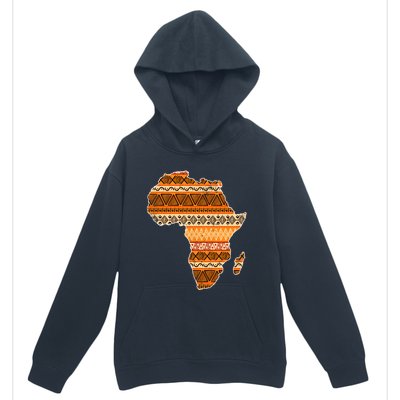 Africa Map Kente Cloth Black History Month Afro Africa Pride Gift Urban Pullover Hoodie