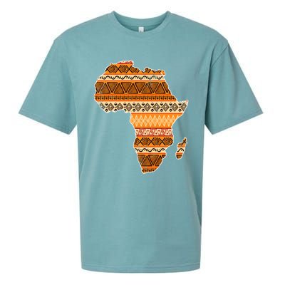 Africa Map Kente Cloth Black History Month Afro Africa Pride Gift Sueded Cloud Jersey T-Shirt