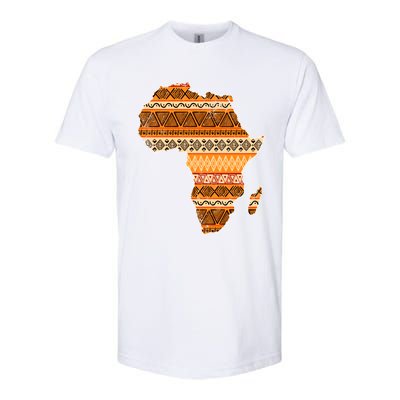 Africa Map Kente Cloth Black History Month Afro Africa Pride Gift Softstyle CVC T-Shirt