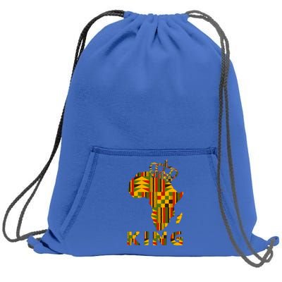 Africa Map Kente Cloth For King African Lover Funny Gift Sweatshirt Cinch Pack Bag