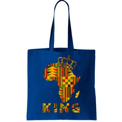 Africa Map Kente Cloth For King African Lover Funny Gift Tote Bag