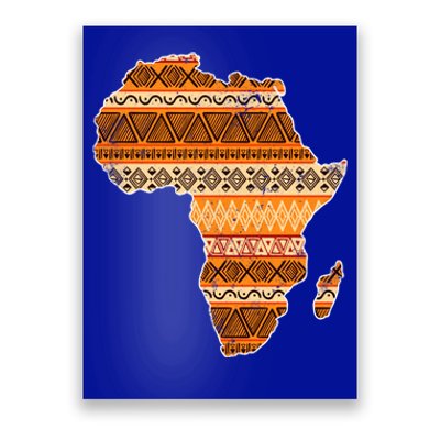 Africa Map Kente Cloth Black History Month Afro Africa Pride Gift Poster