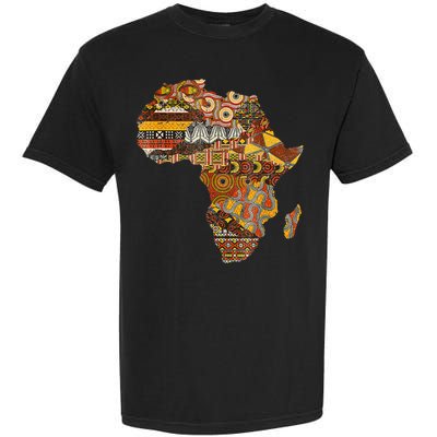 Africa Map Kente Cloth Black History Month Afro Africa Pride Garment-Dyed Heavyweight T-Shirt