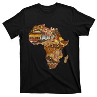 Africa Map Kente Cloth Black History Month Afro Africa Pride T-Shirt