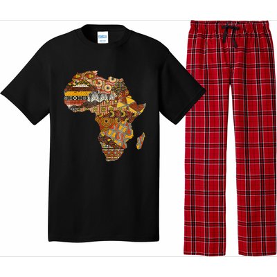 Africa Map Kente Cloth Black History Month Afro Africa Pride Pajama Set