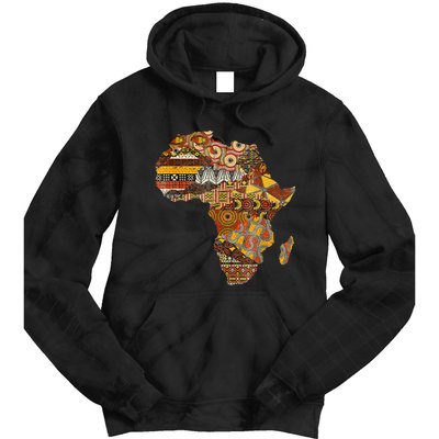 Africa Map Kente Cloth Black History Month Afro Africa Pride Tie Dye Hoodie