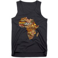 Africa Map Kente Cloth Black History Month Afro Africa Pride Tank Top