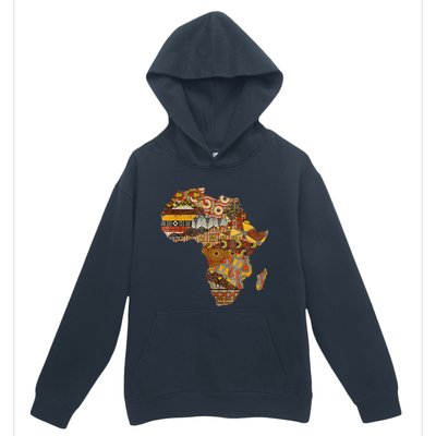 Africa Map Kente Cloth Black History Month Afro Africa Pride Urban Pullover Hoodie