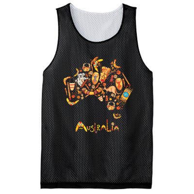 Australia Map Koalas Kangaroos Boomerangs Sydney Opera Mesh Reversible Basketball Jersey Tank