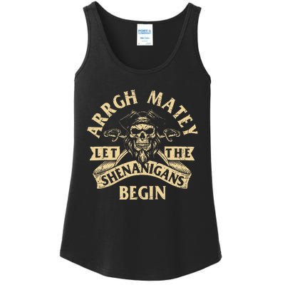 Arrgh Matey Let The Shenanigans Begin Buccaneer Freebooter Ladies Essential Tank