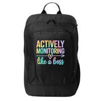 Actively Monitoring Like A Boss State Testing Day Teacher City Backpack