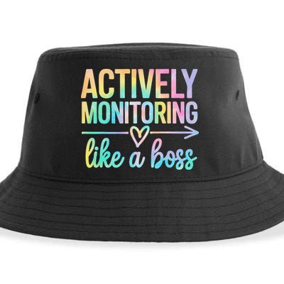 Actively Monitoring Like A Boss State Testing Day Teacher Sustainable Bucket Hat