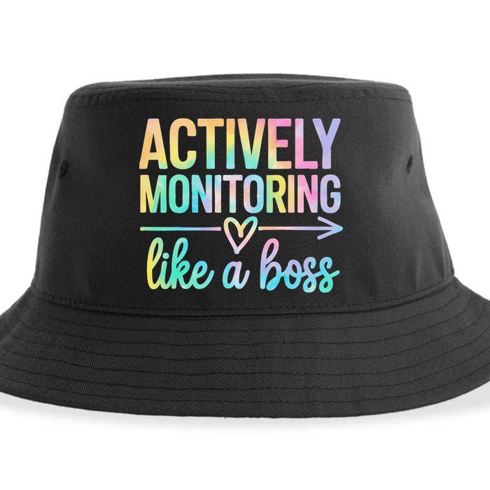 Actively Monitoring Like A Boss State Testing Day Teacher Sustainable Bucket Hat