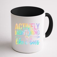 Actively Monitoring Like A Boss State Testing Day Teacher Mug