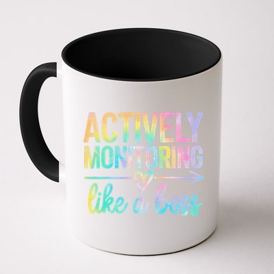 Actively Monitoring Like A Boss State Testing Day Teacher Mug