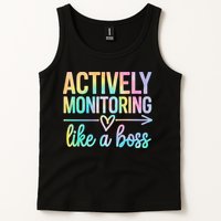 Actively Monitoring Like A Boss State Testing Day Teacher Tank Top