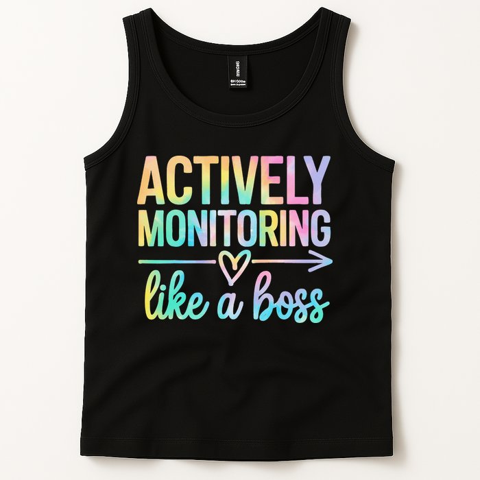 Actively Monitoring Like A Boss State Testing Day Teacher Tank Top