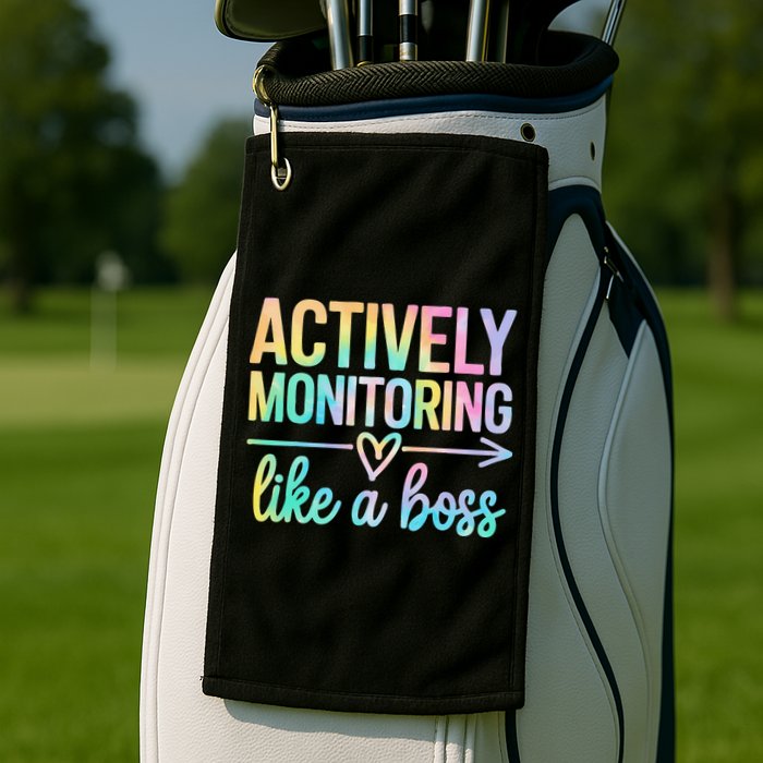 Actively Monitoring Like A Boss State Testing Day Teacher Golf Towel