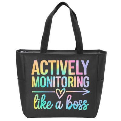 Actively Monitoring Like A Boss State Testing Day Teacher Zip Tote Bag