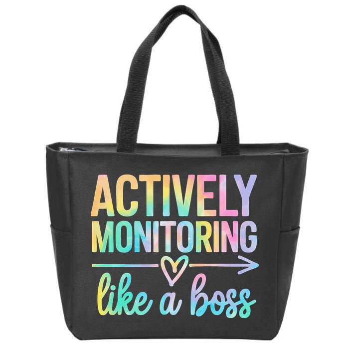 Actively Monitoring Like A Boss State Testing Day Teacher Zip Tote Bag