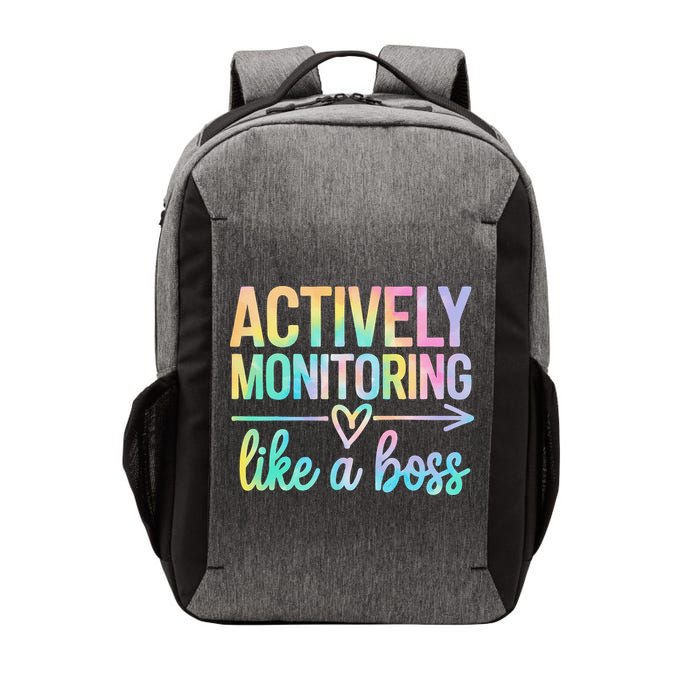 Actively Monitoring Like A Boss State Testing Day Teacher Vector Backpack