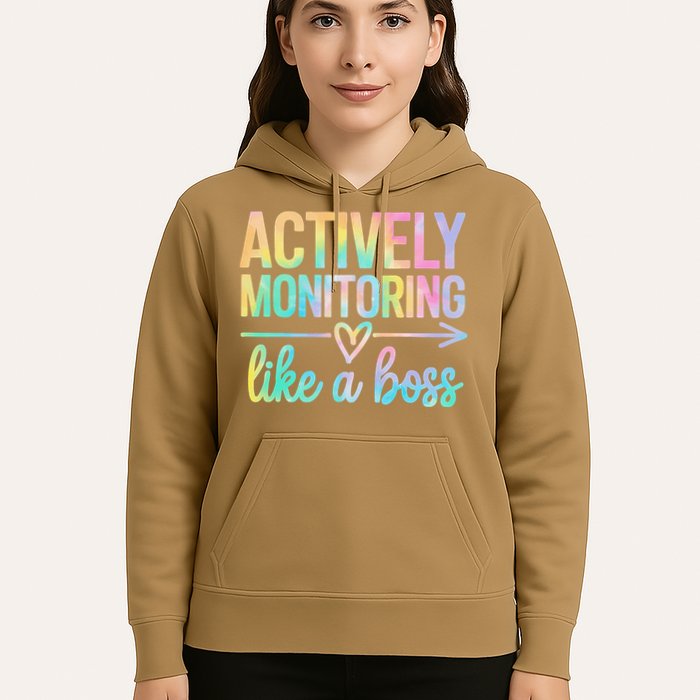 Actively Monitoring Like A Boss State Testing Day Teacher Hoodie