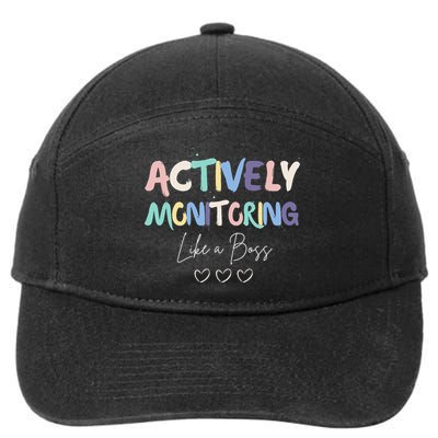 Actively Monitoring Like A Boss State Testing Day Teacher 7-Panel Snapback Hat